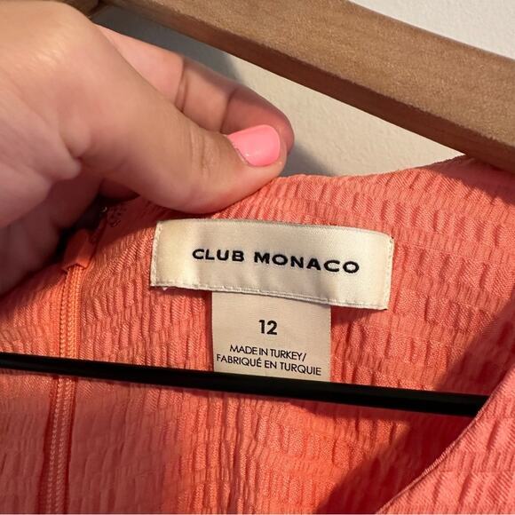 Club Monaco Pink Seersucker Short Sleeve Maxi Dress 12 - Picture 13 of 14